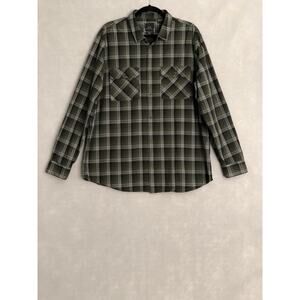 Armani Exchange Mem's XXL Plaid Long Sleeve Button Down Shirt